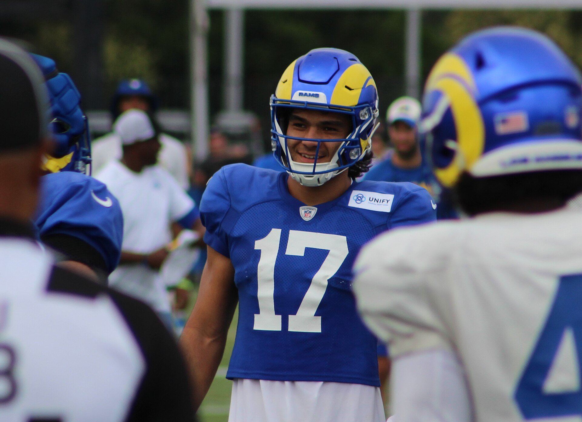 Photo taken during the Los Angeles Rams training camp at UC Irvine on July 31, 2023.