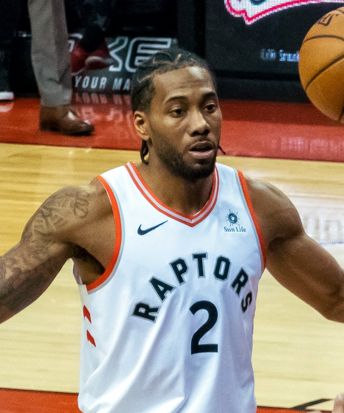 kawhi leonard playing for toronto raptors scotiabank arena v charlotte hornets nba