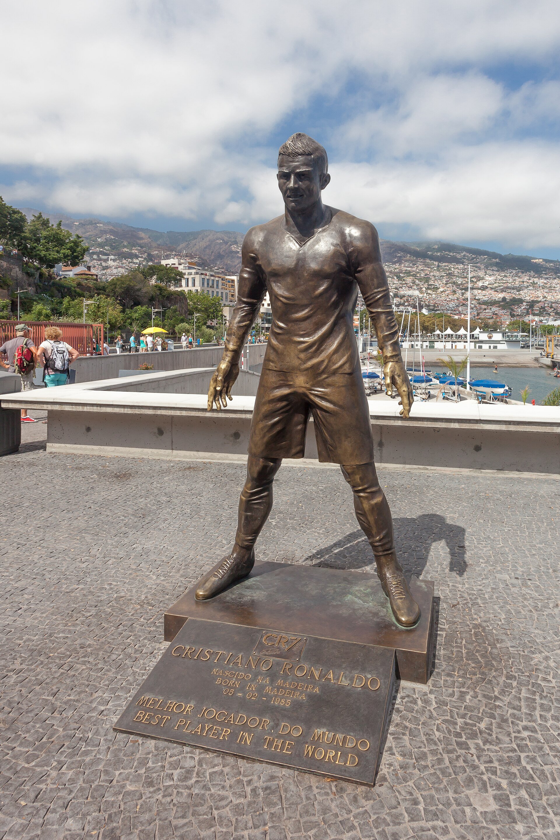 Statue of Cristiano Ronaldo, Madeira, Portugal.