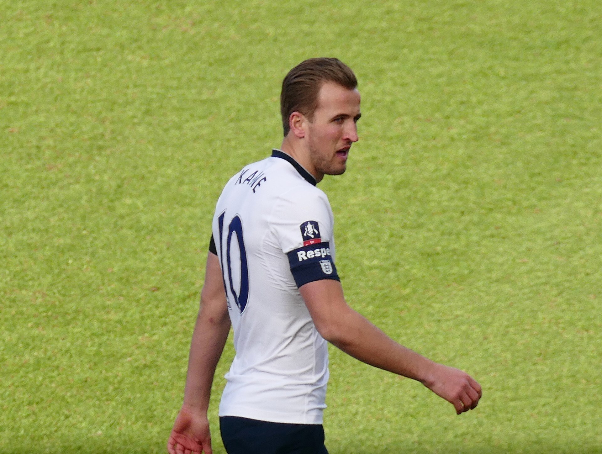 Harry Kane in a game against Colchester United in the FA Cup.