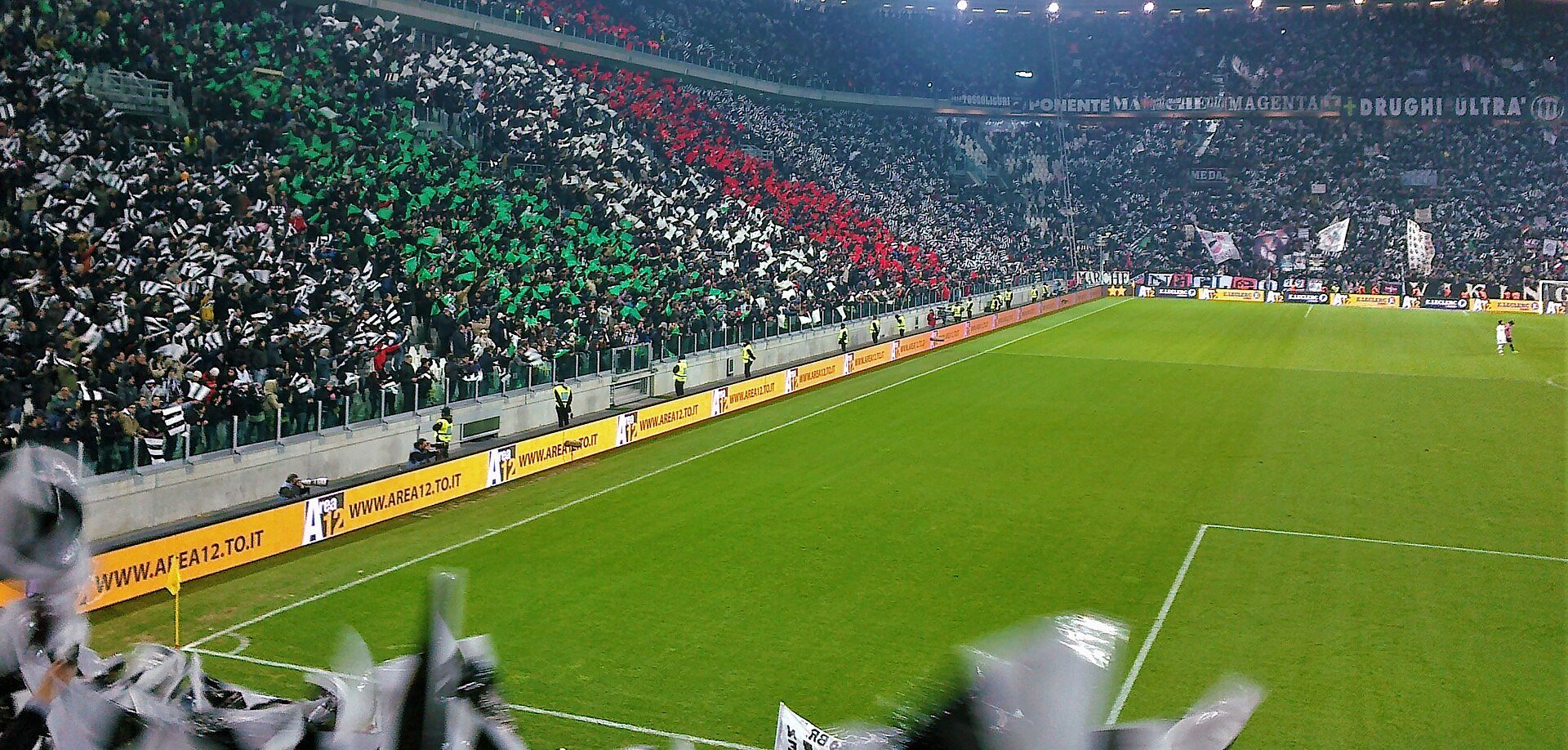 A general view of the east stand of the FC Juventus's new stadium ahead of the Coppa Italia football match between Juventus and Roma at the 'Juventus Stadium' in Turin, on January 24, 2012.